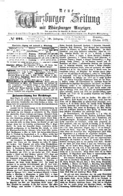 Neue Würzburger Zeitung Sonntag 22. Oktober 1871