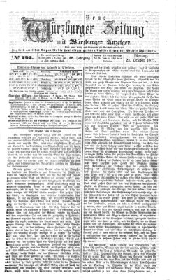 Neue Würzburger Zeitung Montag 23. Oktober 1871