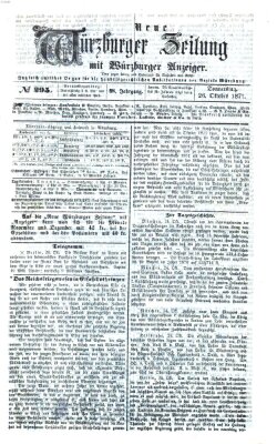 Neue Würzburger Zeitung Donnerstag 26. Oktober 1871