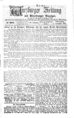 Neue Würzburger Zeitung Donnerstag 2. November 1871