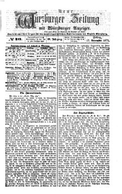 Neue Würzburger Zeitung Freitag 17. November 1871