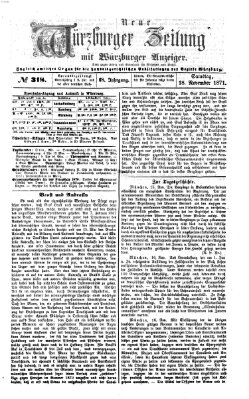 Neue Würzburger Zeitung Samstag 18. November 1871