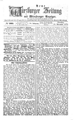 Neue Würzburger Zeitung Samstag 25. November 1871