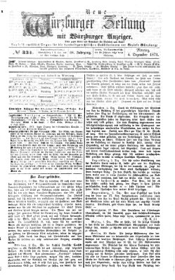 Neue Würzburger Zeitung Montag 4. Dezember 1871