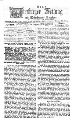 Neue Würzburger Zeitung Samstag 9. Dezember 1871