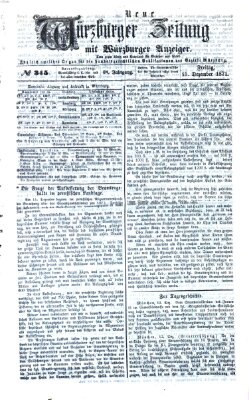 Neue Würzburger Zeitung Freitag 15. Dezember 1871