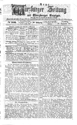 Neue Würzburger Zeitung Samstag 16. Dezember 1871