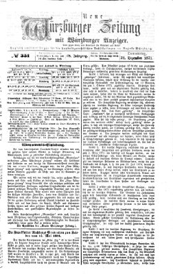 Neue Würzburger Zeitung Donnerstag 21. Dezember 1871