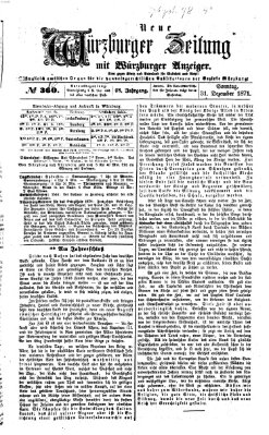 Neue Würzburger Zeitung Sonntag 31. Dezember 1871