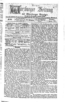 Neue Würzburger Zeitung Dienstag 2. Januar 1872