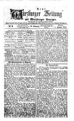 Neue Würzburger Zeitung Freitag 5. Januar 1872