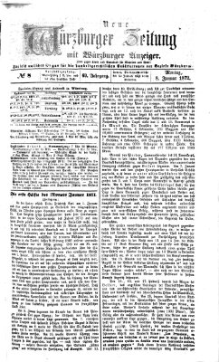 Neue Würzburger Zeitung Montag 8. Januar 1872