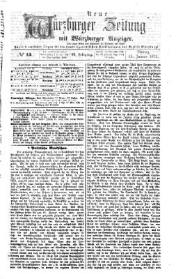 Neue Würzburger Zeitung Montag 15. Januar 1872