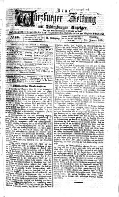 Neue Würzburger Zeitung Dienstag 16. Januar 1872