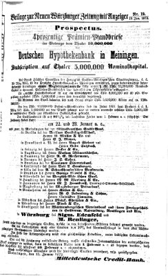 Neue Würzburger Zeitung Freitag 19. Januar 1872