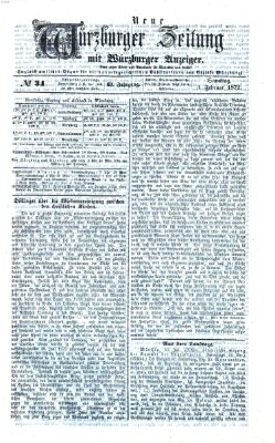 Neue Würzburger Zeitung Samstag 3. Februar 1872