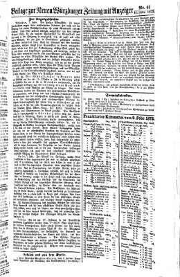 Neue Würzburger Zeitung Samstag 10. Februar 1872