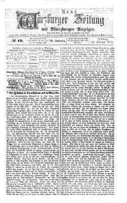 Neue Würzburger Zeitung Sonntag 18. Februar 1872