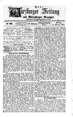 Neue Würzburger Zeitung Montag 19. Februar 1872