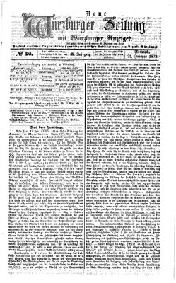 Neue Würzburger Zeitung Mittwoch 21. Februar 1872