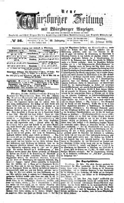 Neue Würzburger Zeitung Sonntag 25. Februar 1872