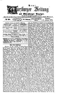 Neue Würzburger Zeitung Dienstag 27. Februar 1872