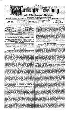 Neue Würzburger Zeitung Montag 4. März 1872