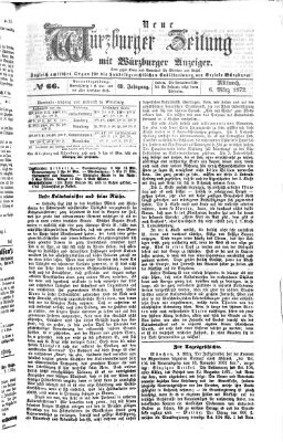 Neue Würzburger Zeitung Mittwoch 6. März 1872