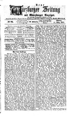 Neue Würzburger Zeitung Montag 11. März 1872