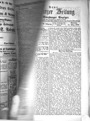 Neue Würzburger Zeitung Mittwoch 13. März 1872