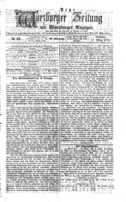 Neue Würzburger Zeitung Sonntag 17. März 1872