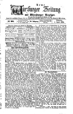 Neue Würzburger Zeitung Dienstag 2. April 1872