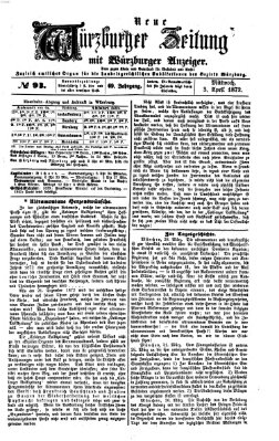 Neue Würzburger Zeitung Mittwoch 3. April 1872