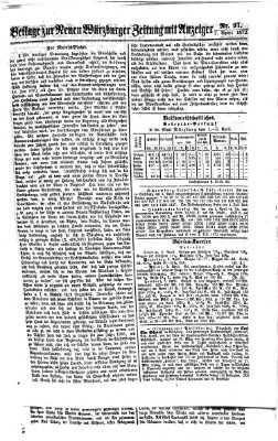 Neue Würzburger Zeitung Sonntag 7. April 1872