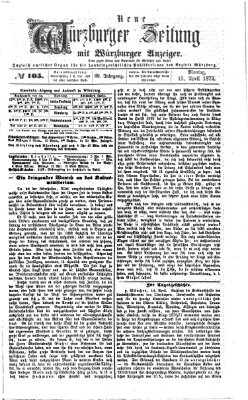 Neue Würzburger Zeitung Montag 15. April 1872