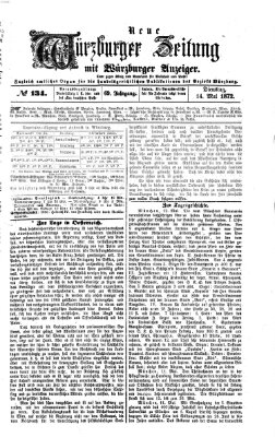 Neue Würzburger Zeitung Dienstag 14. Mai 1872