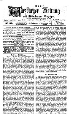Neue Würzburger Zeitung Mittwoch 15. Mai 1872