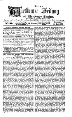 Neue Würzburger Zeitung Donnerstag 16. Mai 1872