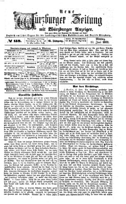 Neue Würzburger Zeitung Montag 10. Juni 1872