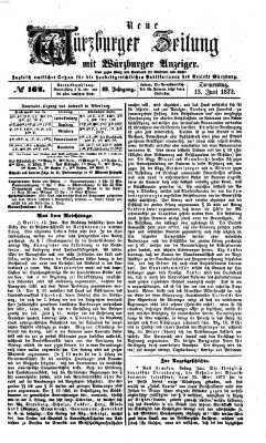 Neue Würzburger Zeitung Donnerstag 13. Juni 1872