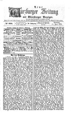 Neue Würzburger Zeitung Samstag 15. Juni 1872