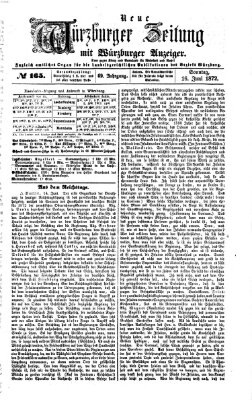 Neue Würzburger Zeitung Sonntag 16. Juni 1872