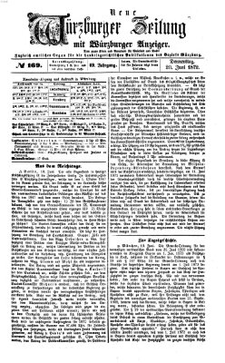 Neue Würzburger Zeitung Donnerstag 20. Juni 1872