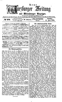 Neue Würzburger Zeitung Sonntag 23. Juni 1872