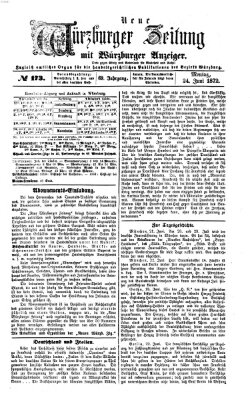 Neue Würzburger Zeitung Montag 24. Juni 1872