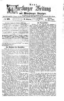 Neue Würzburger Zeitung Freitag 28. Juni 1872