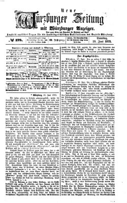 Neue Würzburger Zeitung Samstag 29. Juni 1872