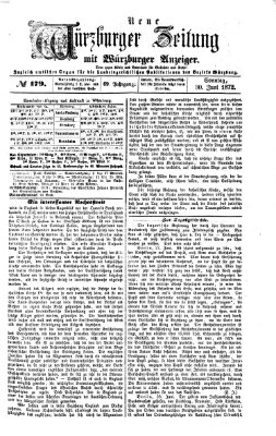 Neue Würzburger Zeitung Sonntag 30. Juni 1872