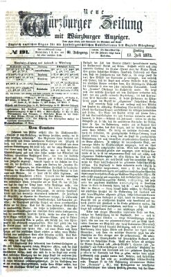 Neue Würzburger Zeitung Freitag 12. Juli 1872