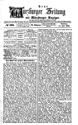 Neue Würzburger Zeitung Samstag 13. Juli 1872